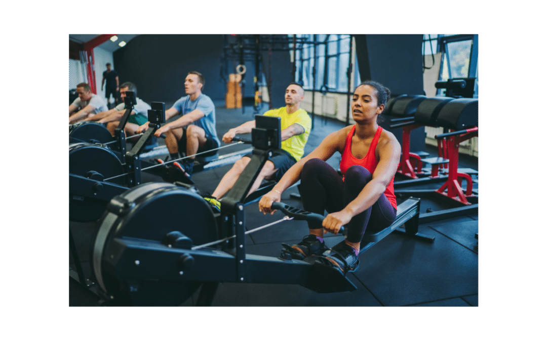 People-in-a-gym-using-rowing-machines
